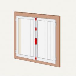 Crémone fonctionnelle renforcée + Bouton