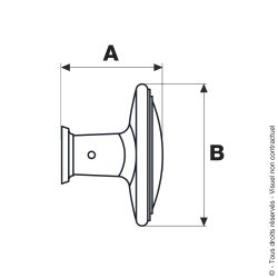 Crémone fonctionnelle renforcée + Bouton